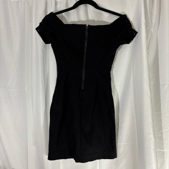 Guess Black Off-Shoulder Corset Mini Dress - Picture 6 of 7